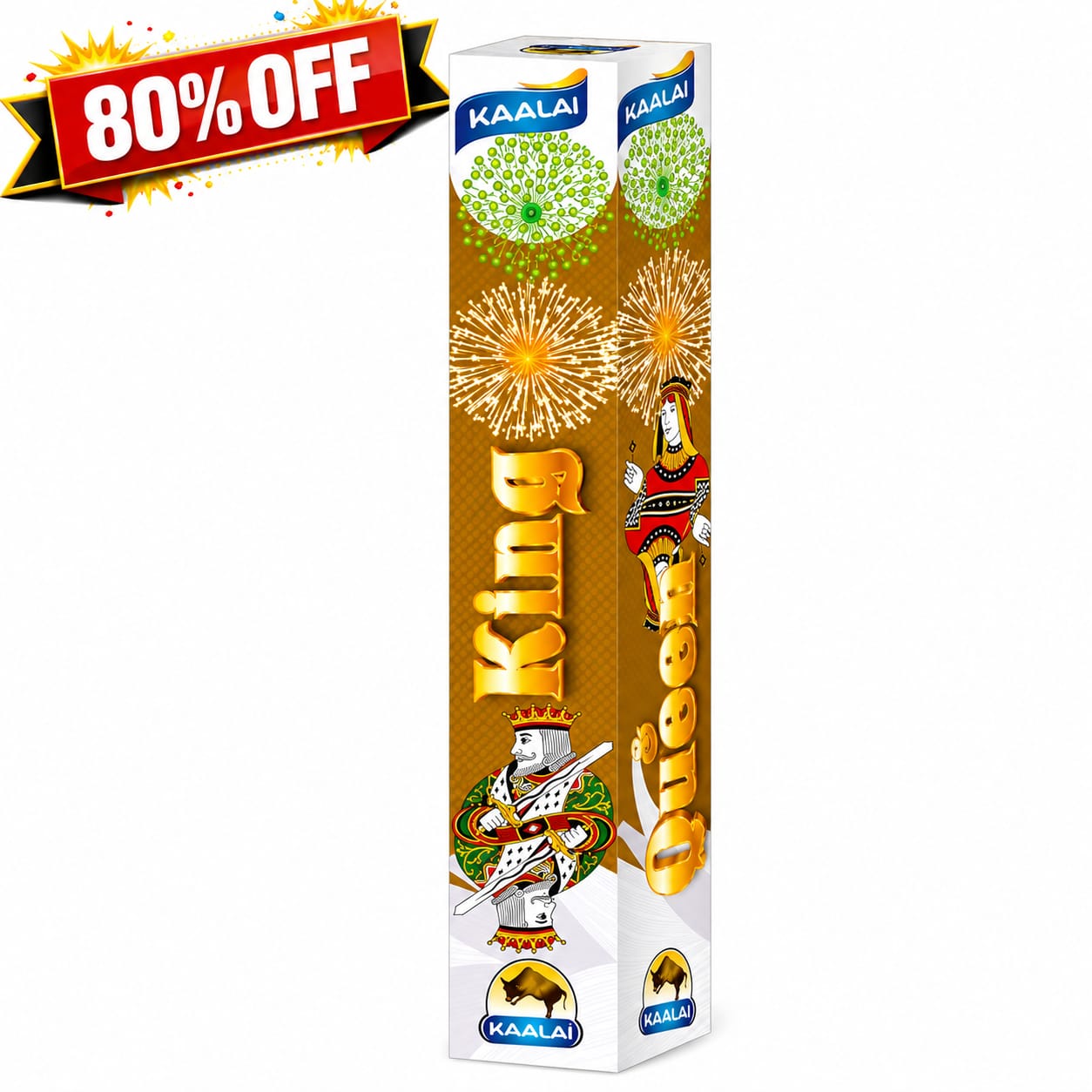 King & Queen White & Green 4 Inch Double Ball Sivakasi Fireworks | CrackersExpo