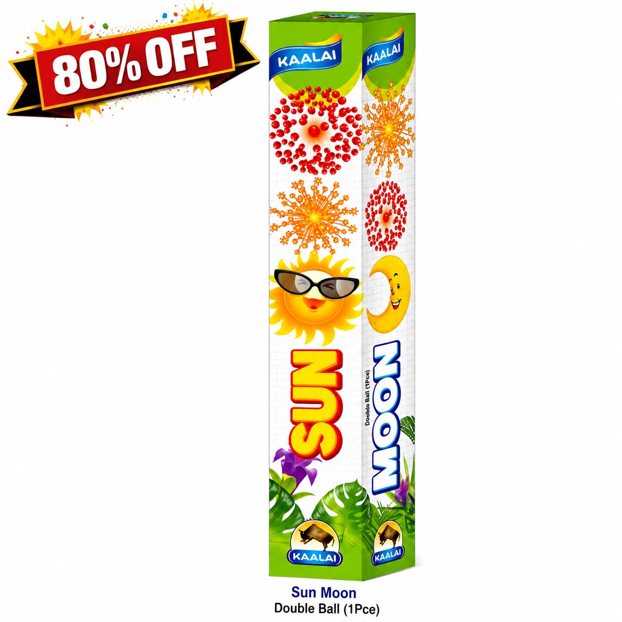 Sun Moon (Red & Yellow) 4 Inch Double Ball Sivakasi Fireworks | CrackersExpo