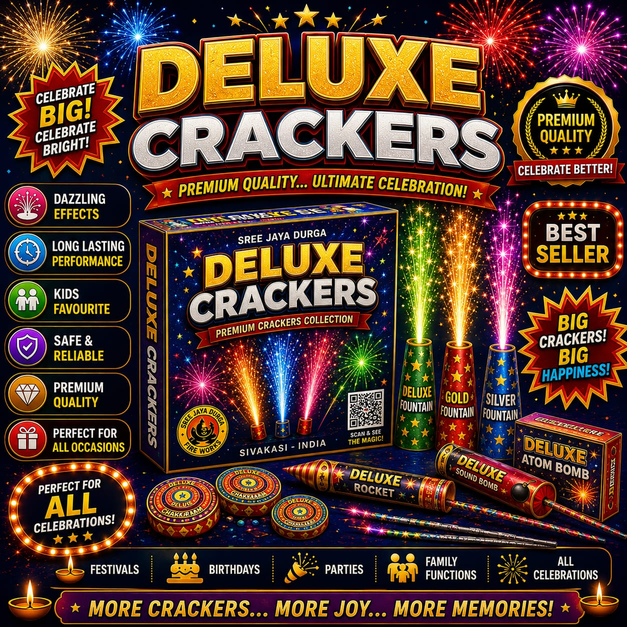 Deluxe Crackers – Premium Sivakasi Fireworks | CrackersExpo