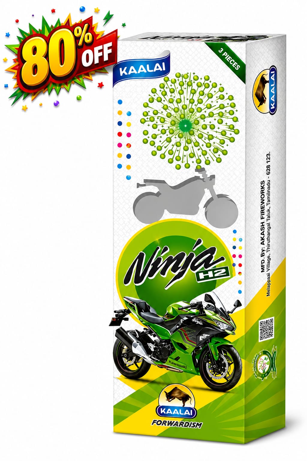 3½ Inch Ninja H2 Aerial Fancy 3 Pcs