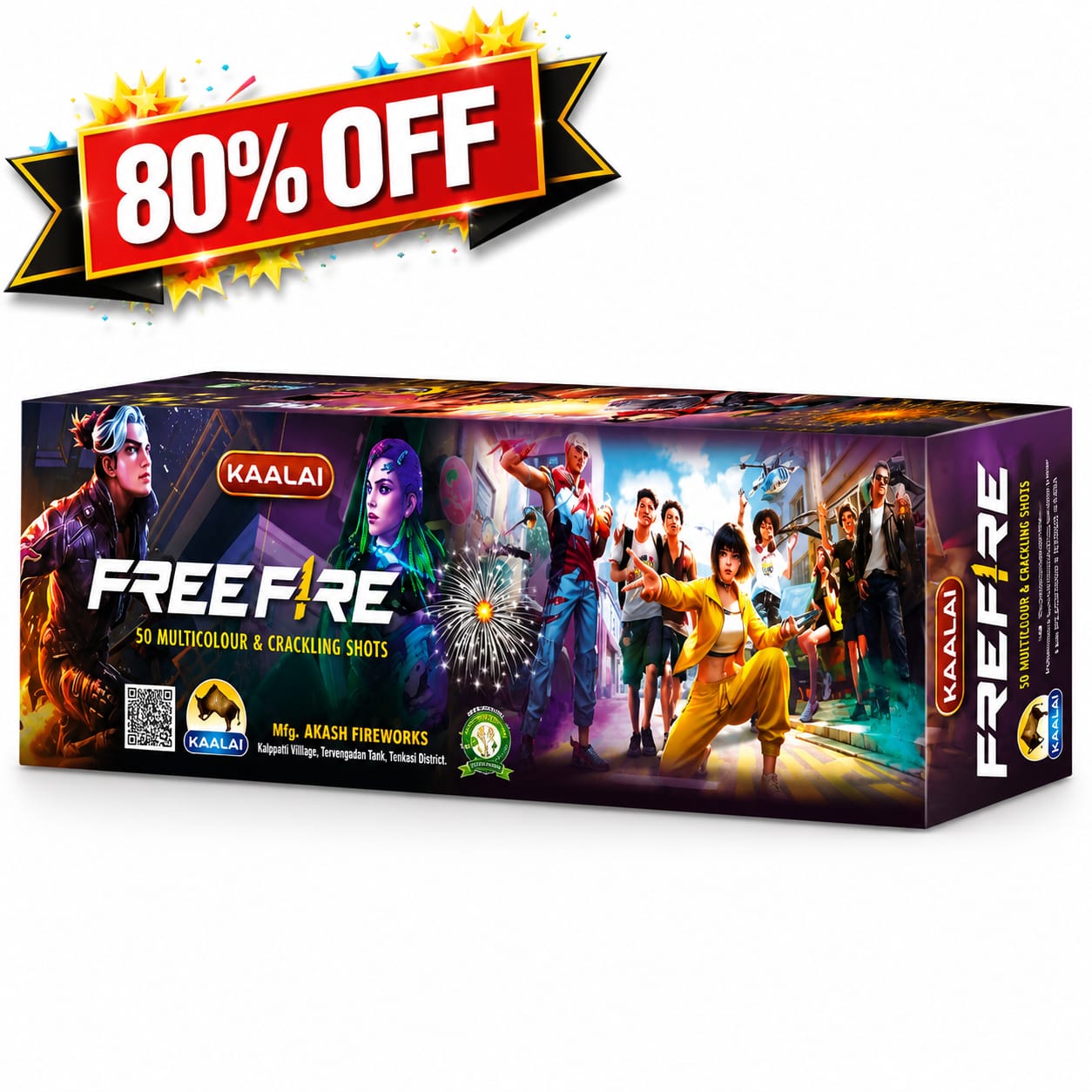 Free Fire 50 Multicolour Shot