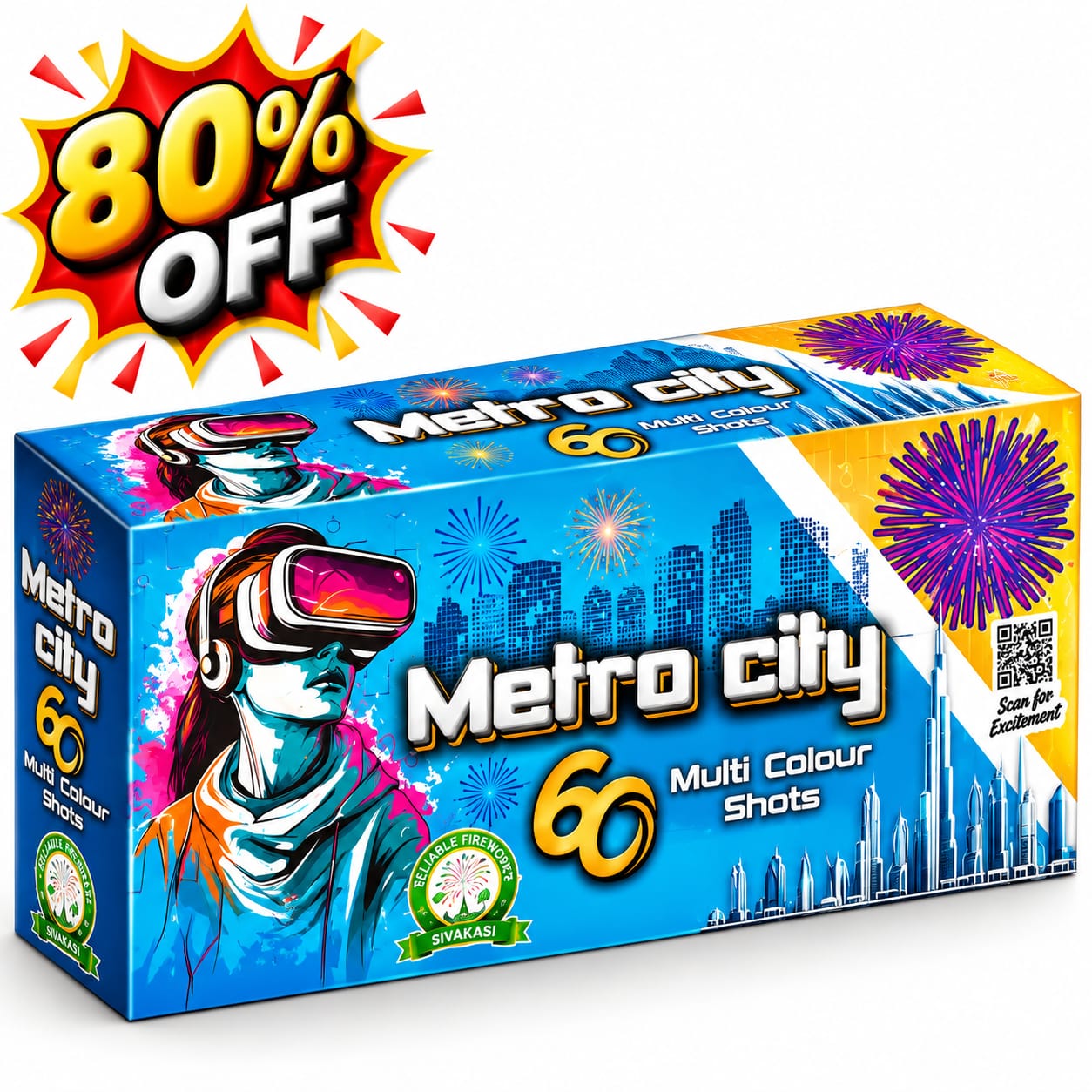 60 Multicolour Shot Economic