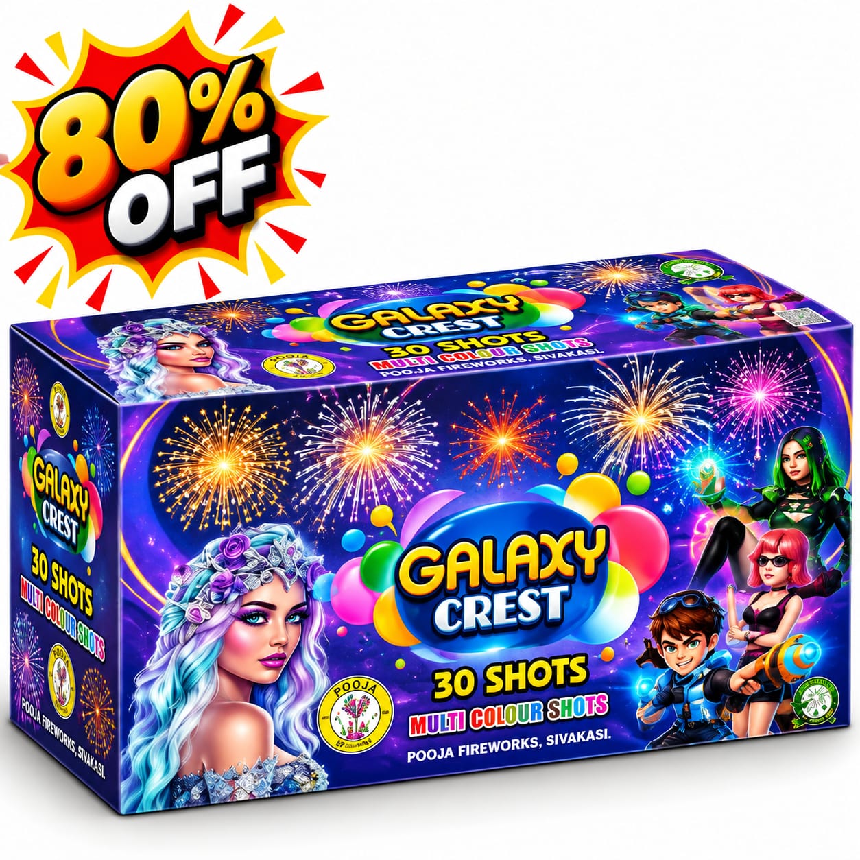 30 Multicolour Shot Economic