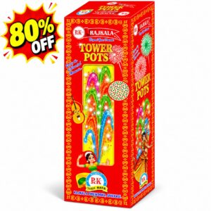 Tower Pots Red & Green Crackling Fountain With 2 Shot